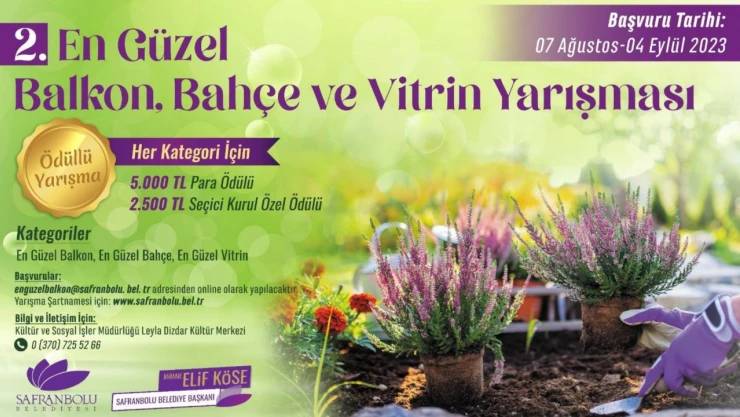 2. En Güzel Balkon, Bahçe ve Vitrin Yarışması başlıyor