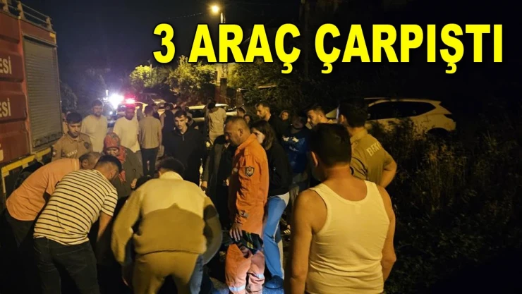 3 Araç Çarpıştı