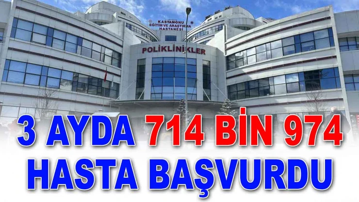 3 Ayda 714 Bin 974 Hasta Başvurdu