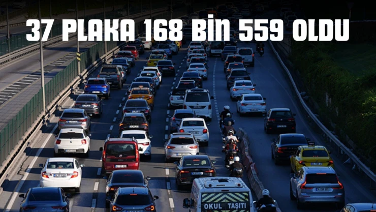 37 Plaka 168 Bin 559 Oldu