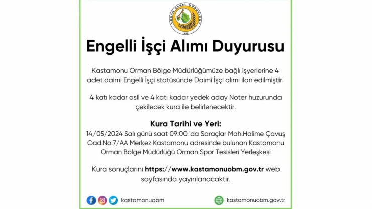 4 Engelli İşçi Alımı Yapılacak