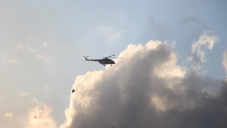 Bolu'daki Yangın Havadan Görüntülendi
