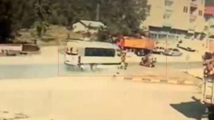 Abdipaşa'daki Kaza Güvenlik Kamerasında