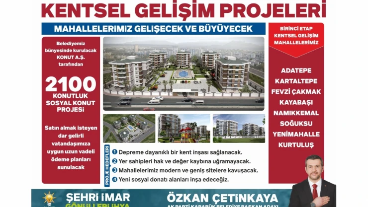 AK Parti'den 2100 Konutluk Kentsel Dönüşüm Hamlesi