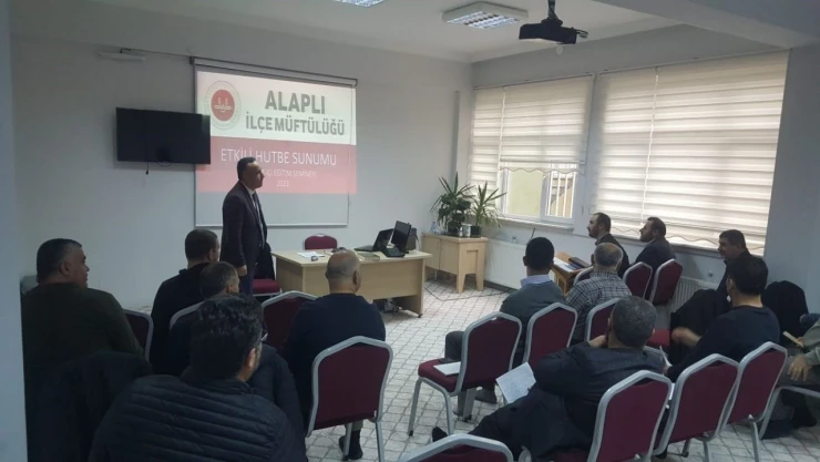 Alaplı'da Etkili Hutbe Sunumu Semineri Düzenlendi