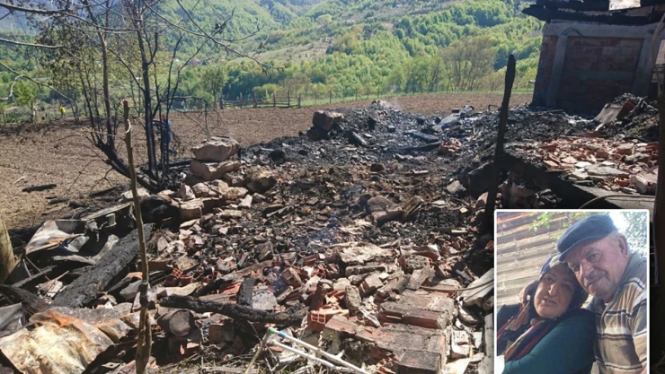 Alevler, karı kocayı hayattan kopardı
