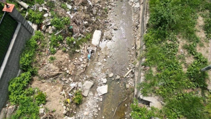 Amasra'daki sel antik su kanalının parçalarını ortaya çıkardı