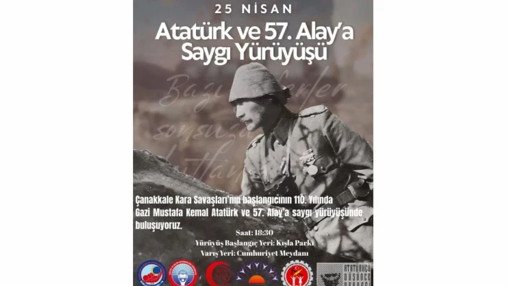Atatürk'e Saygı Yürüyüşü Düzenlenecek