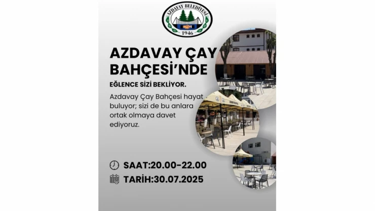 Azdavay Çay Bahçesi Etkinlikle Hizmete Açılıyor