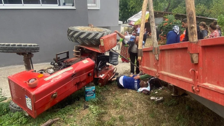 Azdavay'da Traktör Kazası