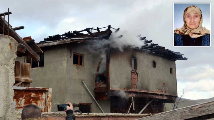 Bademci köyünde yangın 1 ÖLÜ