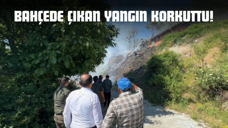 Bahçede Çıkan Yangın Korkuttu!