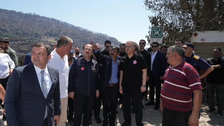 Bakan Yerlikaya Yangın Bölgesini Ziyaret Etti