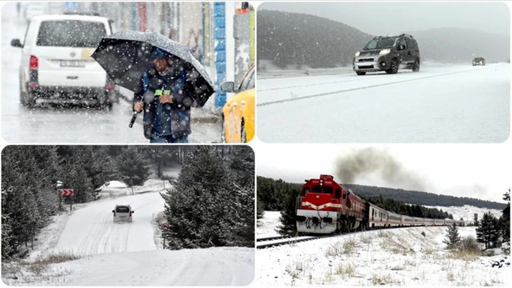 Bazı İllerde Nisanda Kar Etkili Oldu