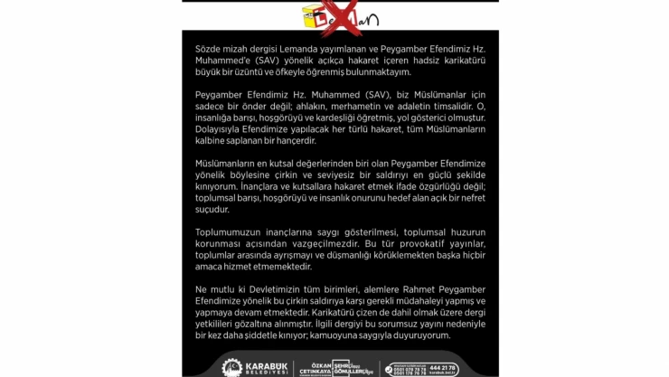 Belediye Başkanı Çetinkaya'dan LeMan Dergisine Tepki