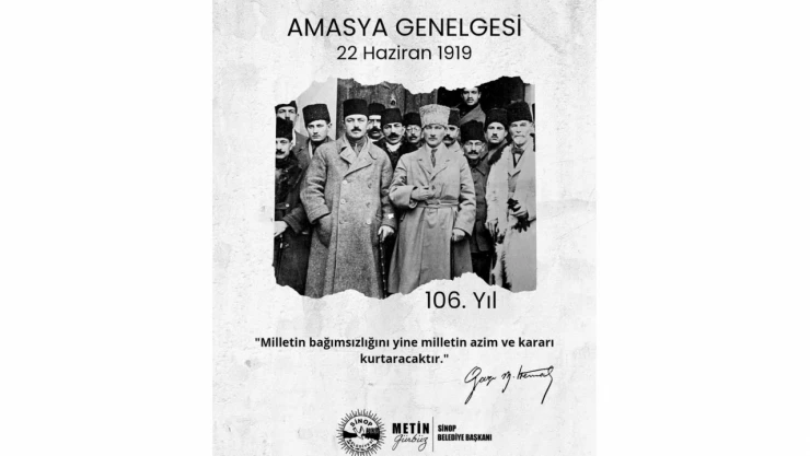 Belediye Başkanı Gürbüz: 'Amasya Genelgesi 106 Yaşında'