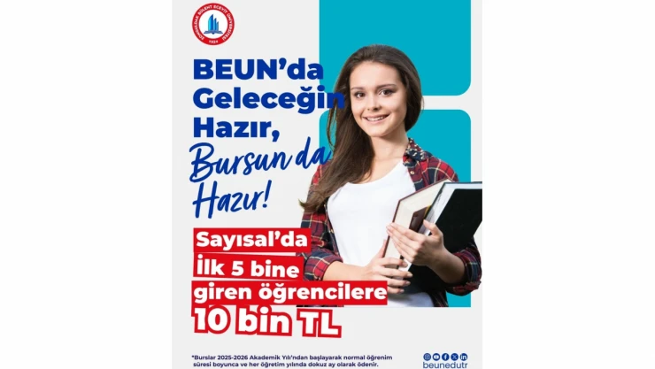 BEUN'da Başarı Bursuyla Öğrencilere Büyük Destek