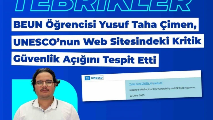 BEUN Öğrencisi UNESCO'nun Kritik Güvenlik Açığını Tespit Etti