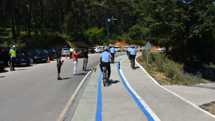 Bisikletli polis timleri görev başında
