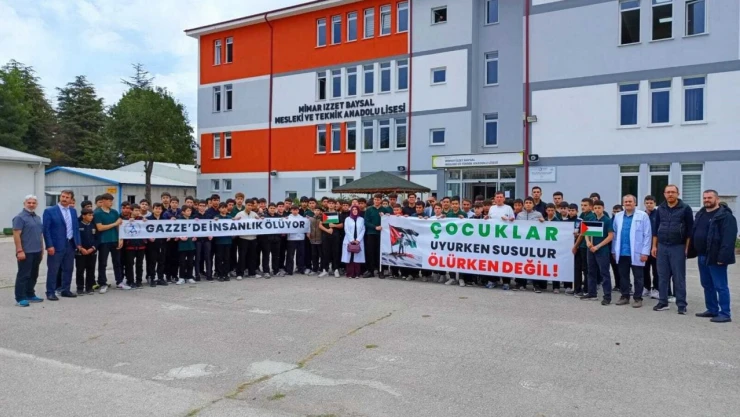 Bolu'da Lise Öğrencilerinden Filistin'e Destek