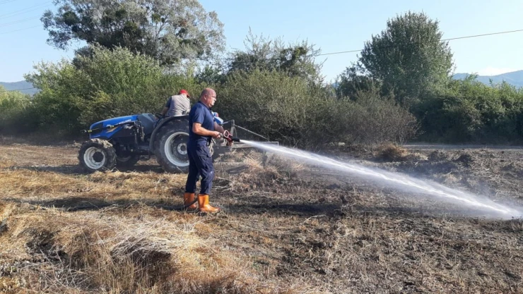 Bolu'da Otluk Alandaki Yangın Büyümeden Söndürüldü