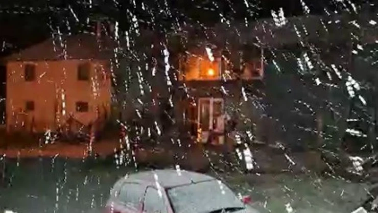 Bolu'nun Yüksek Kesimlerine Kar Yağdı