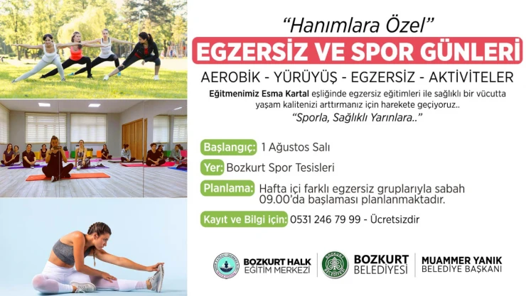 Bozkurtlu kadınlar için spor etkinliği