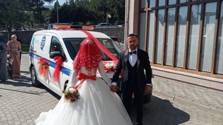 Bu kez arızaya değil gelin almaya gittiler