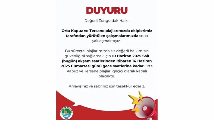 Bu Plajlar Cumartesi Gününe Kadar Kapalı Olacak