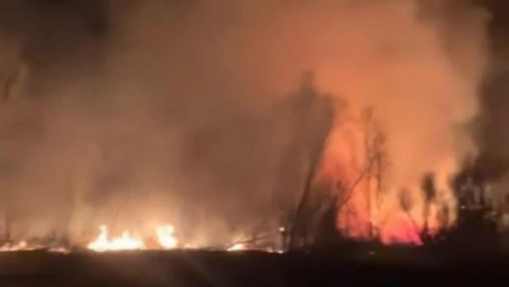 Çankırı'da Arazi Yangını