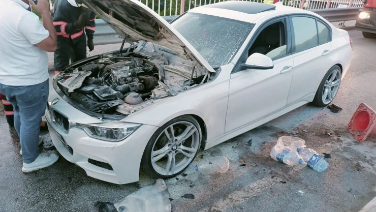 Çankırı'da Otomobilde Çıkan Yangını İtfaiye Söndürdü