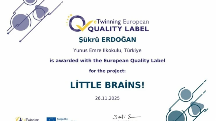 Çatalzeytin'de Öğretmenlere eTwinning Avrupa Kalite Etiketi Ödülü