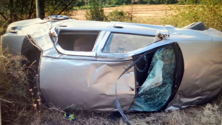 Cenaze yolunda kaza 1 ölü, 5 yaralı