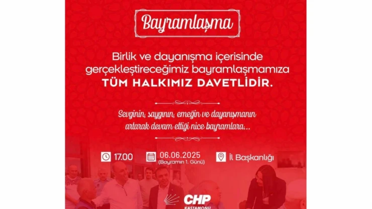 CHP Kastamonu İl Başkanlığı'ndan Bayramlaşma Daveti