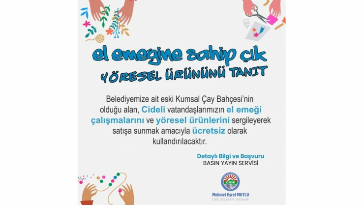 Cide Belediyesi'nden satış desteği