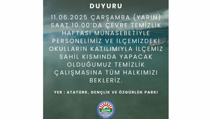 Cide'de Sahil Temizliği Etkinliği Düzenleniyor