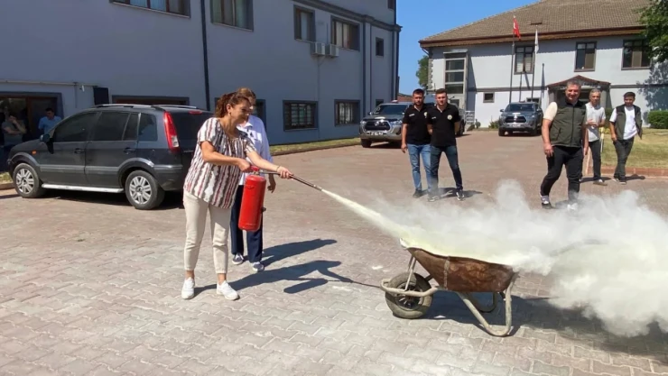 Cide Orman İşletme Müdürlüğü'nde Tatbikat
