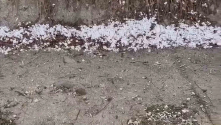 Çorum'da Ceviz Büyüklüğünde Dolu Yağdı