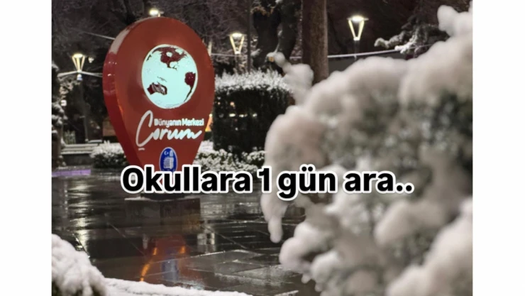 Çorum'da Okullara Kar Engeli