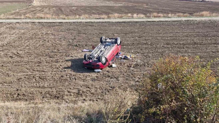 Çorum'da Otomobil Takla Attı: 1 Yaralı