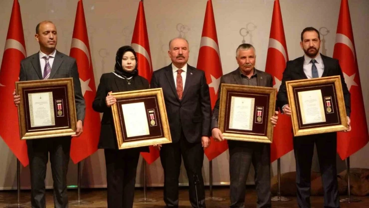 Çorum'da Övünç Madalyaları Takdim Edildi