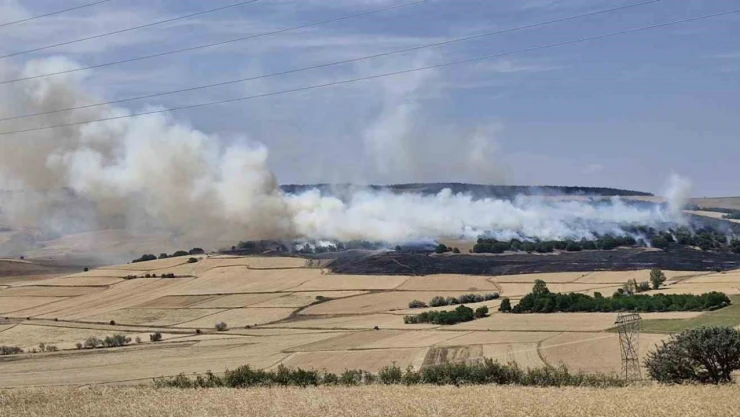 Çorum'da Çıkan Yangında 200 Dönüm Ekili Arazi Kül Oldu
