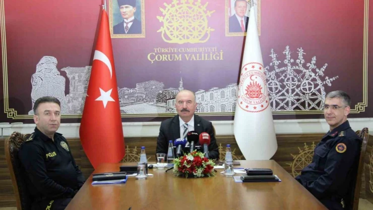 Çorum Valisi Çalgan: 'Kişilere Karşı İşlenen Suçlarda Genel Olarak Yüzde 23 Azalma Yaşandı'