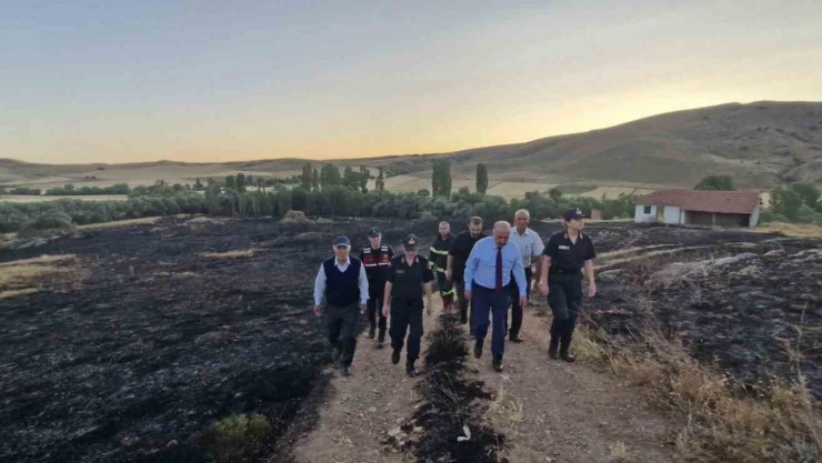 Çorum Valisi Çalgan, Yangın Bölgesinde İncelemelerde Bulundu