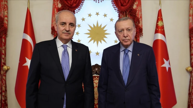 Cumhurbaşkanı Erdoğan, TBMM Başkanı Kurtulmuş'u Kabul Etti