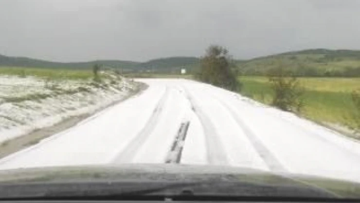 Eflani'de dolu yağışı