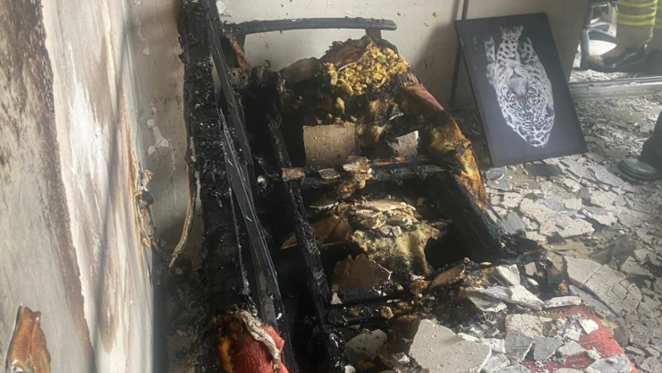 Elektrik kontağından yangın çıktı