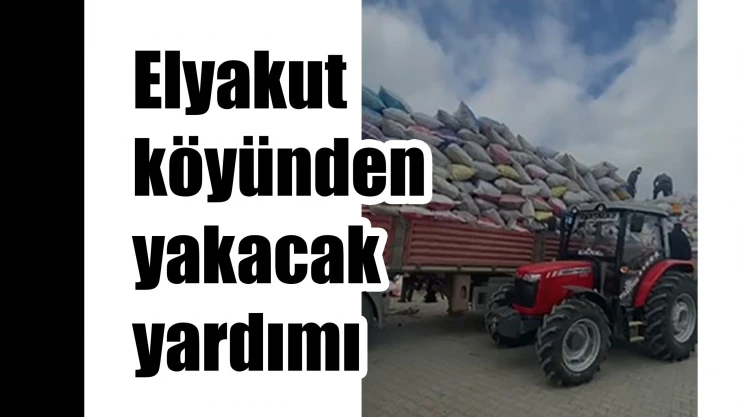 Elyakut köyünden yakacak yardımı