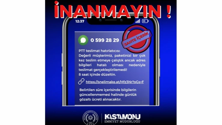 Emniyet'ten Sahte Mesaj Uyarısı
