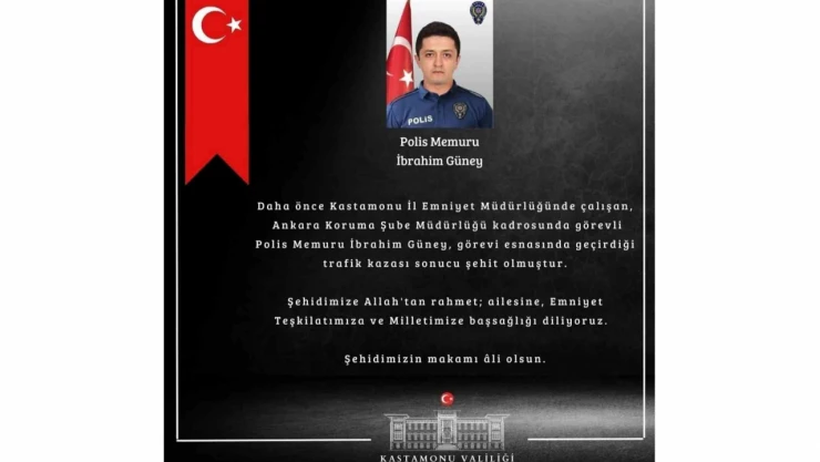 Görevi Başında Trafik Kazası Geçiren Polis Memuru İbrahim Güney Şehit Oldu